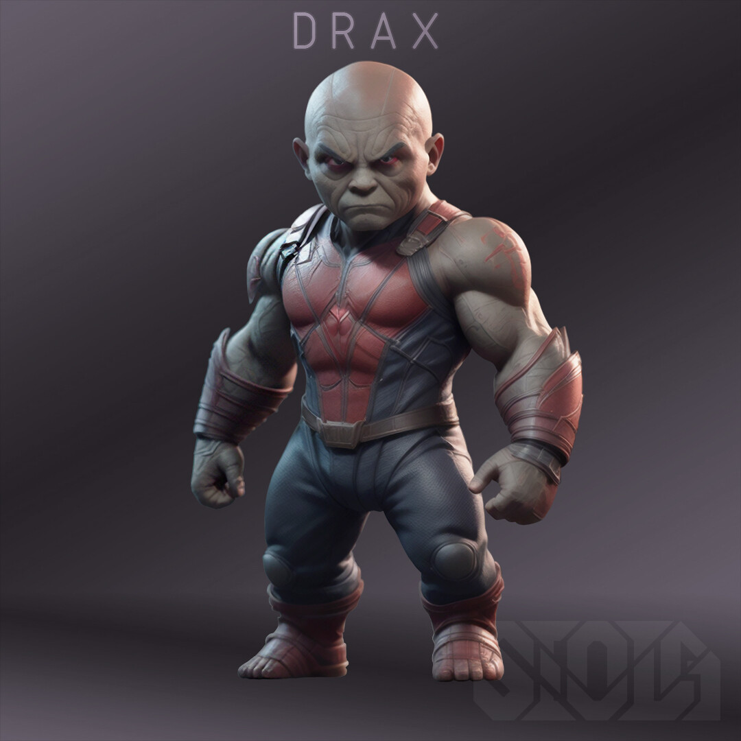 ArtStation - Drax. Малюнок героя із всесвіту Марвел Дракс.