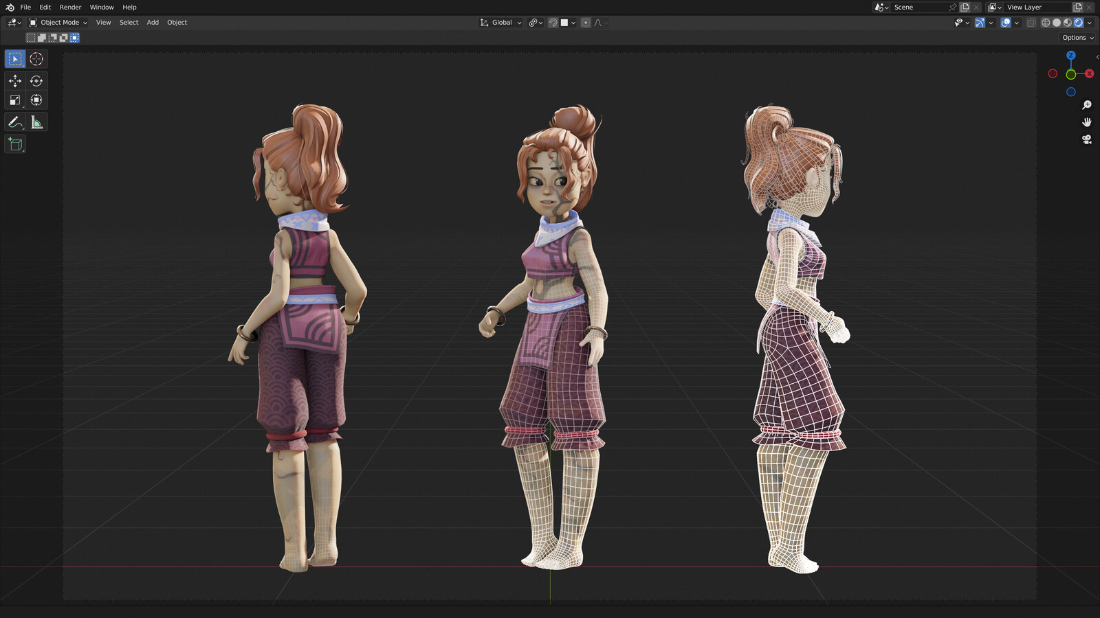 Blender viewport and wireframe