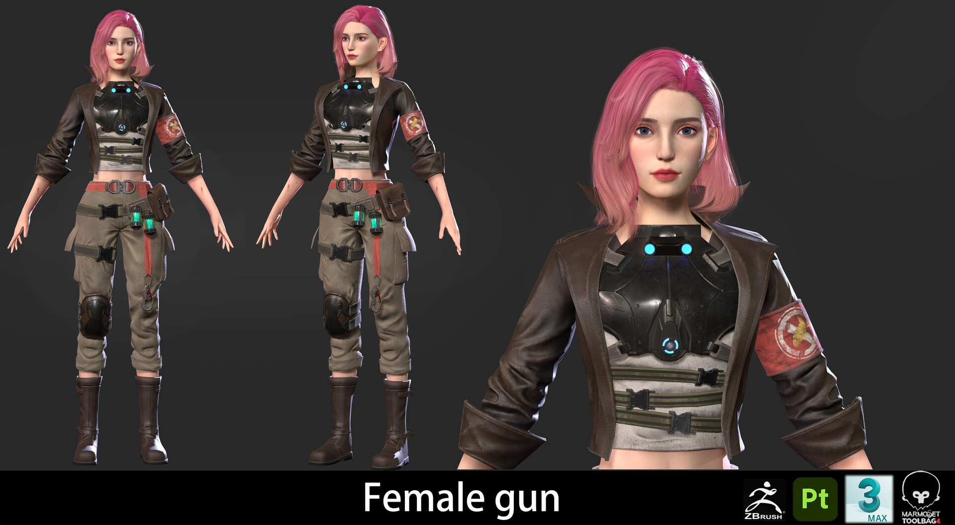 ArtStation 2023次世代角色董浩学员临摹作品