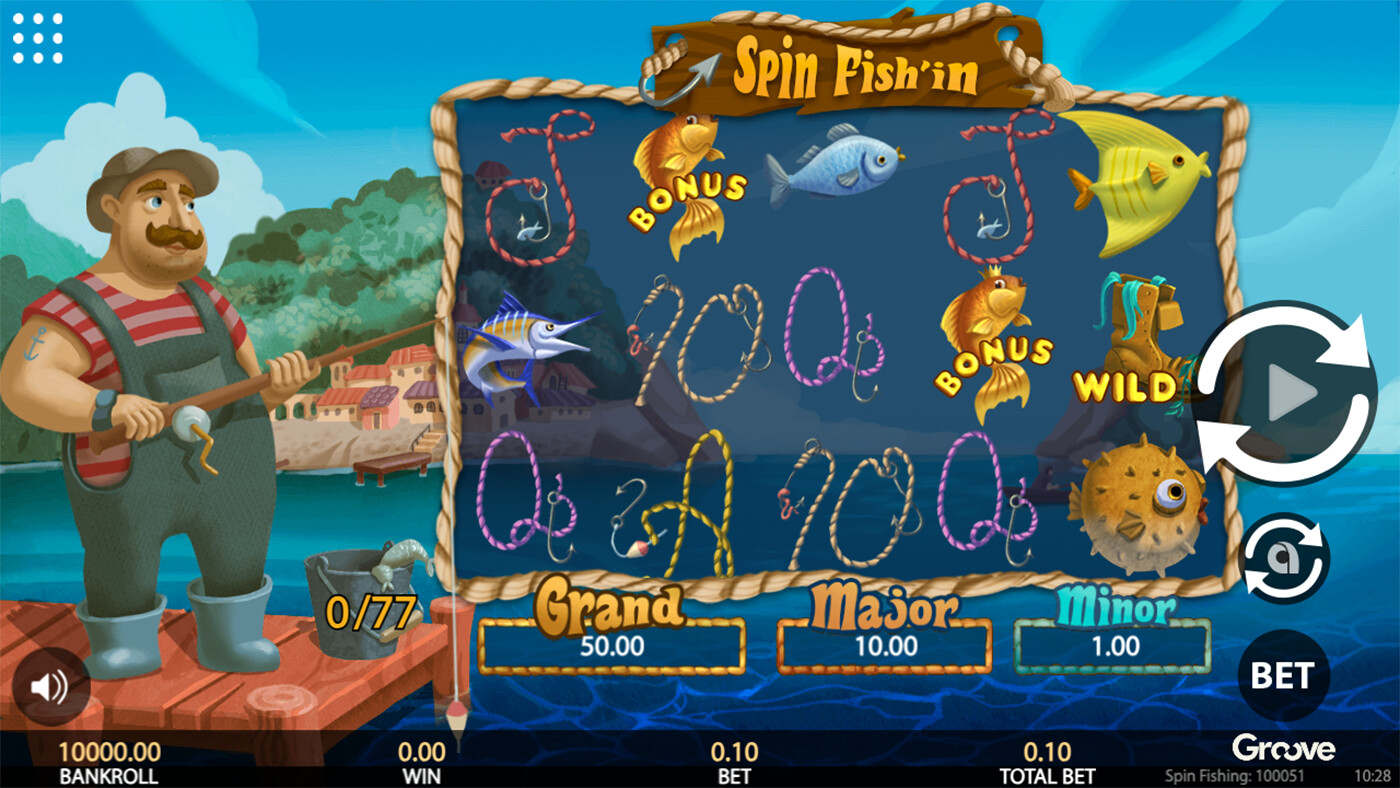 ArtStation - "Spin Fish'in" Casino Slot Machine game © Getta Gaming