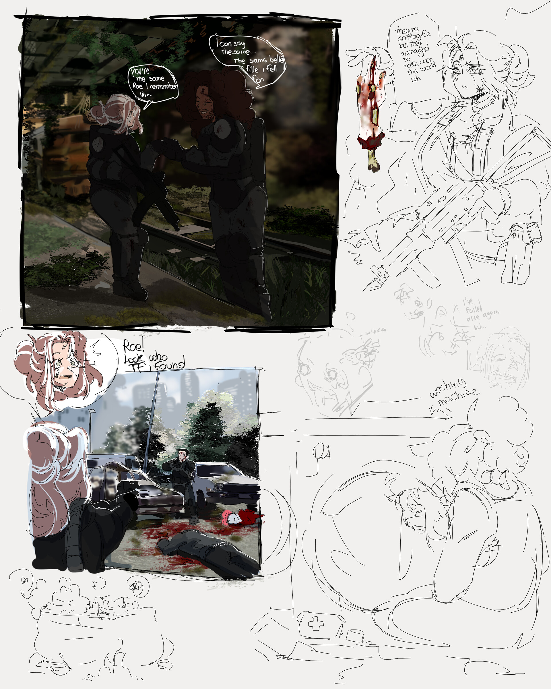 ArtStation zombie apocalypse AU