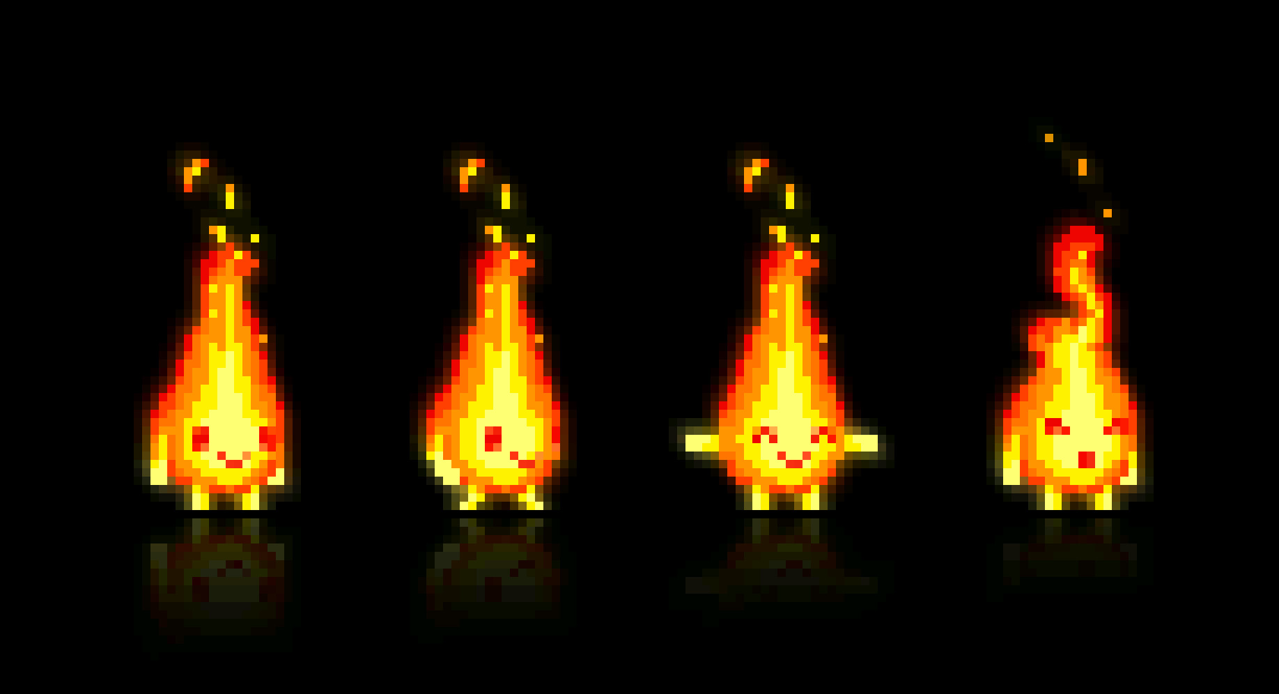 ArtStation - Pixel art Flame animations