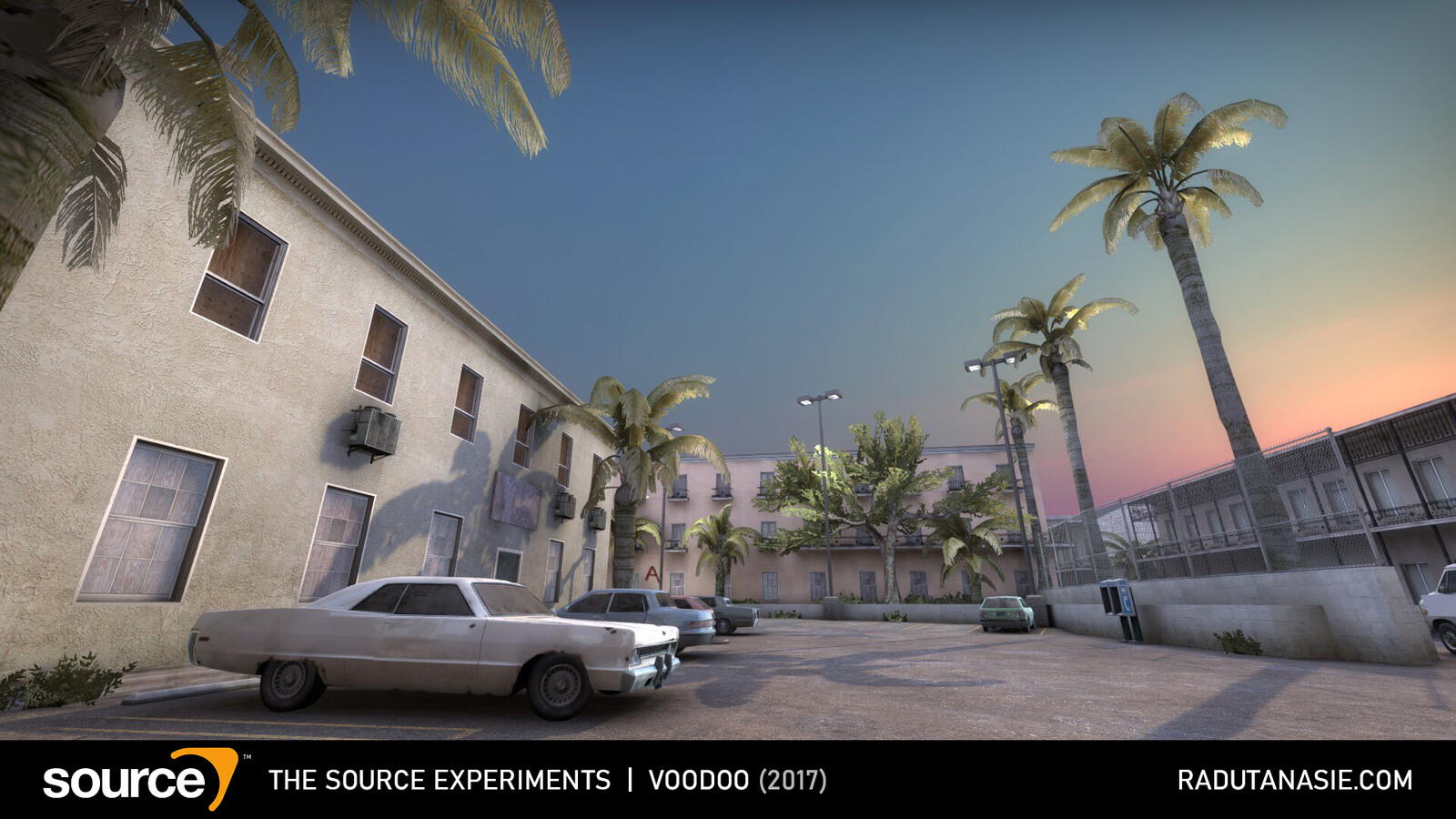 Voodoo is a bomb/defuse map for Counter-Strike: Global Offensive set in the city of New Orleans. The map has been designed as part of a personal 11 days level design challenge.