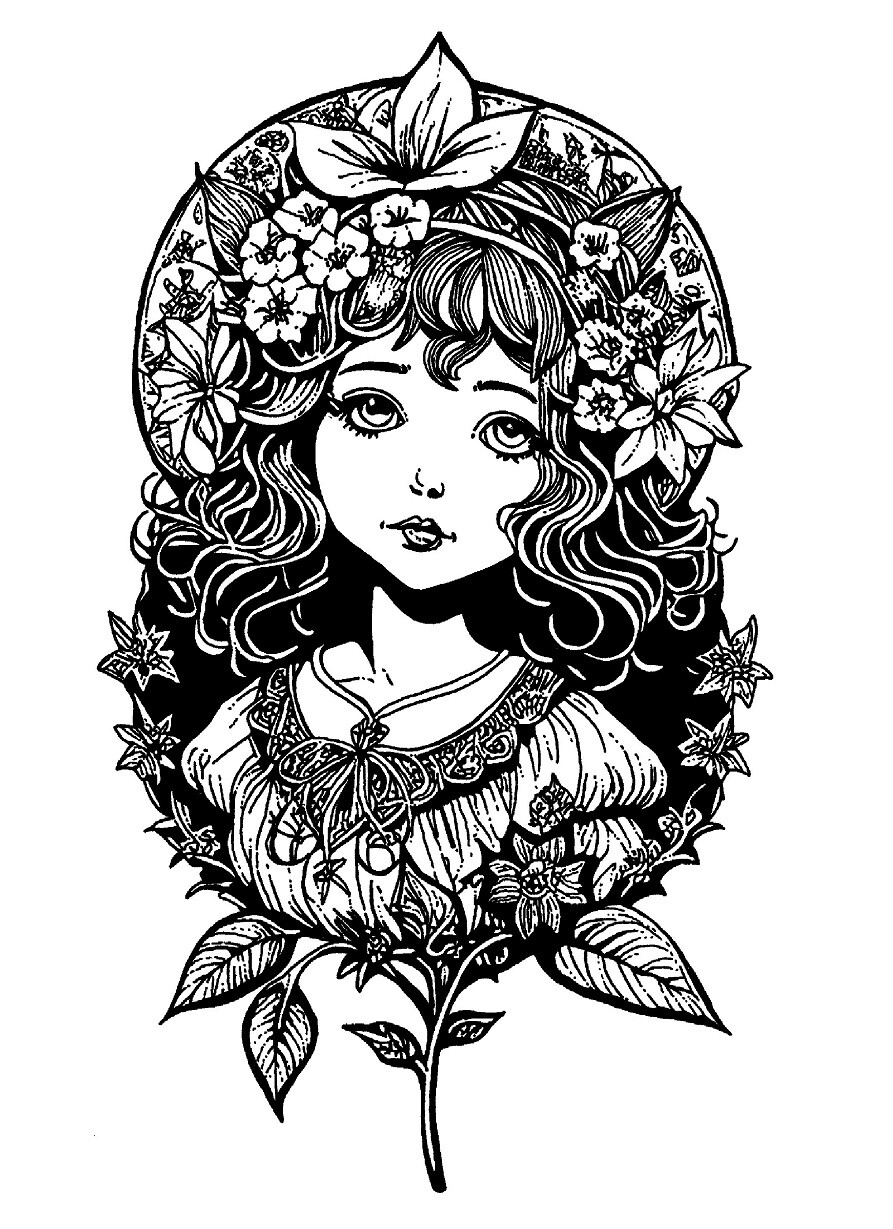 A4, analog ink.
Came out of the flower fairy series but took on its own life. Perhaps it still could count as a flower fairy? 