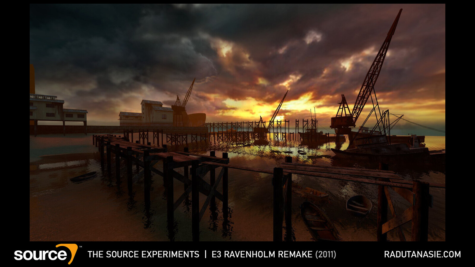 Recreation of the famous E3 Ravenholm docks scene.