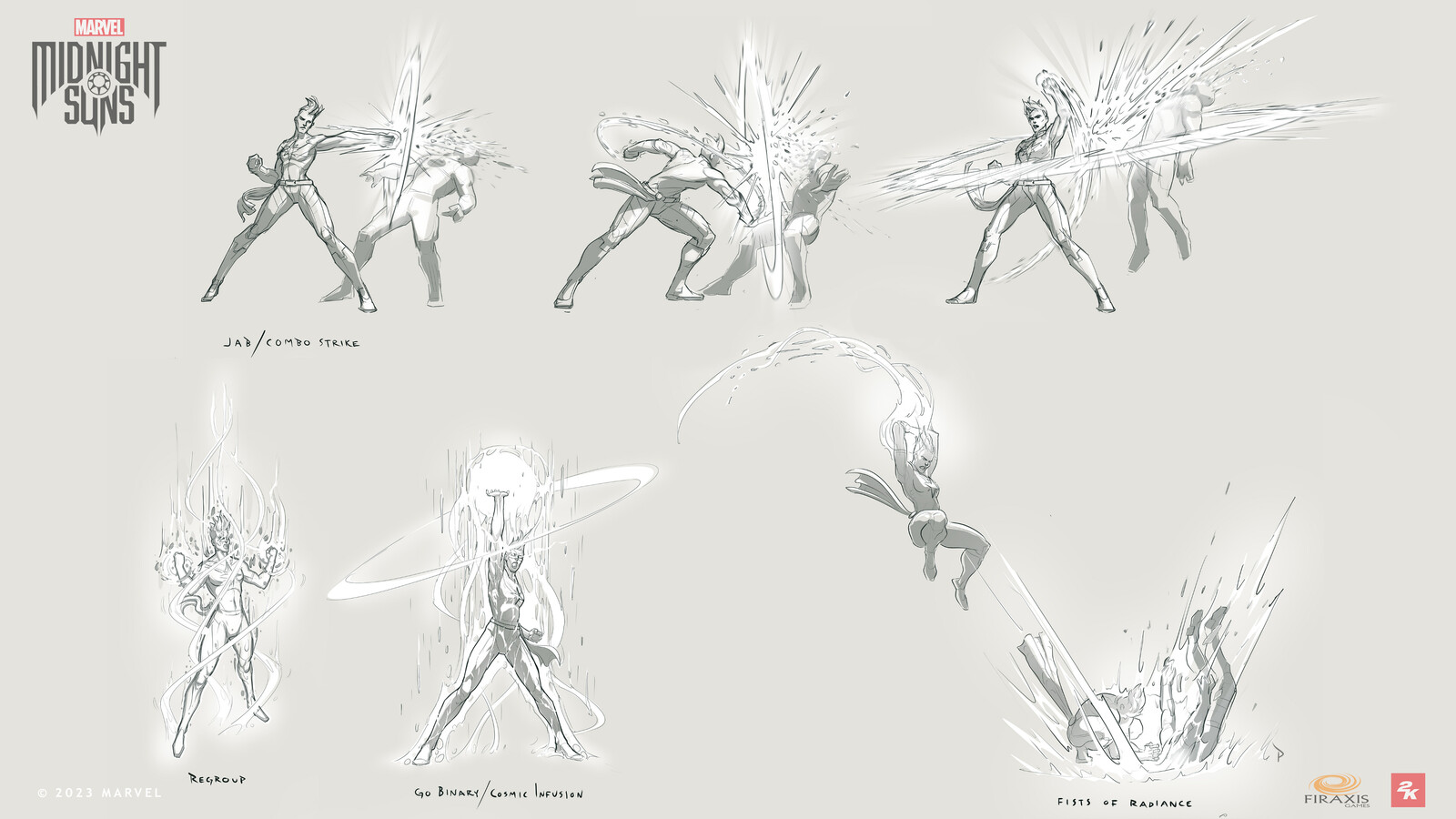 Some more sketches of Captain Marvel's abilities