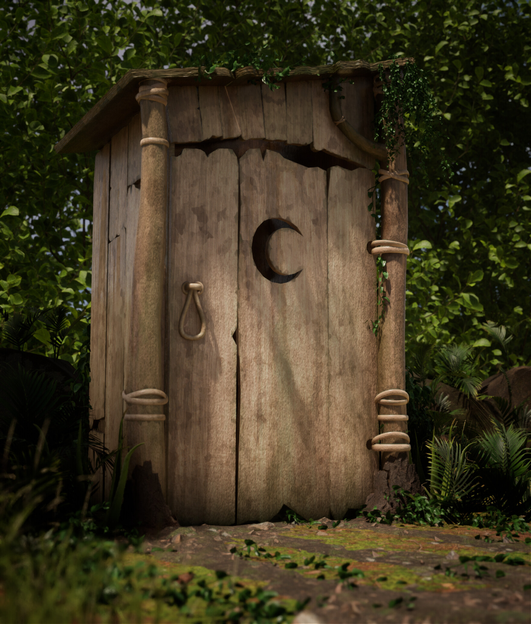 ArtStation - Shrek's Outhouse