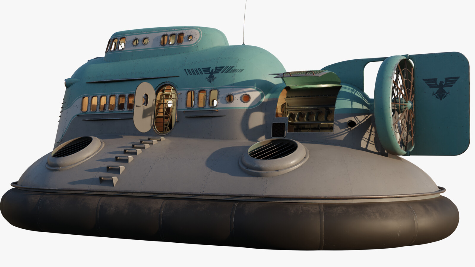 Dieselpunk Hovercraft - alt view