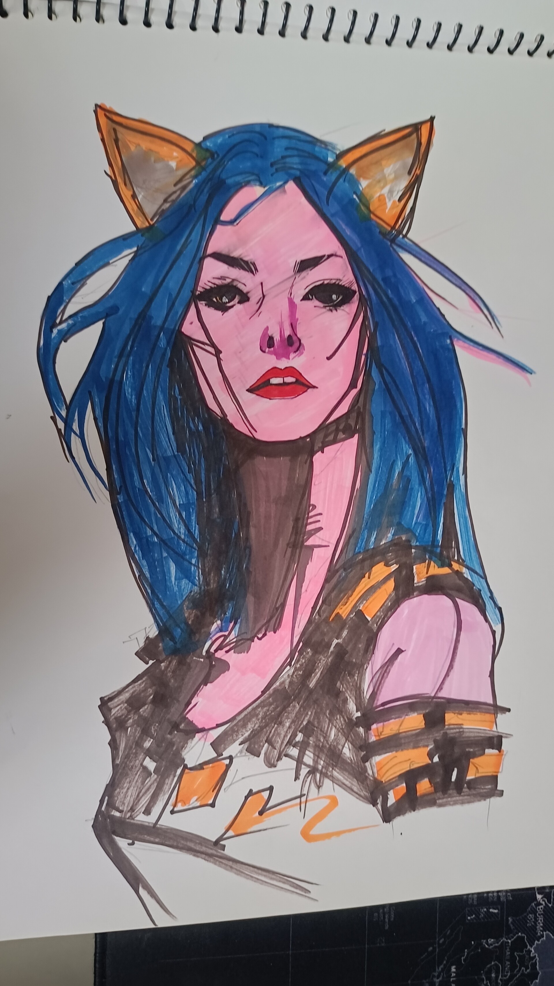 Artstation sci fi female character cyberpunk style