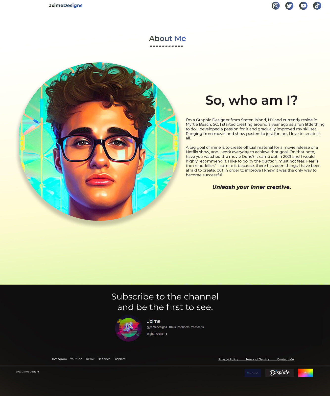 About Me Page (Desktop 1920x1080)