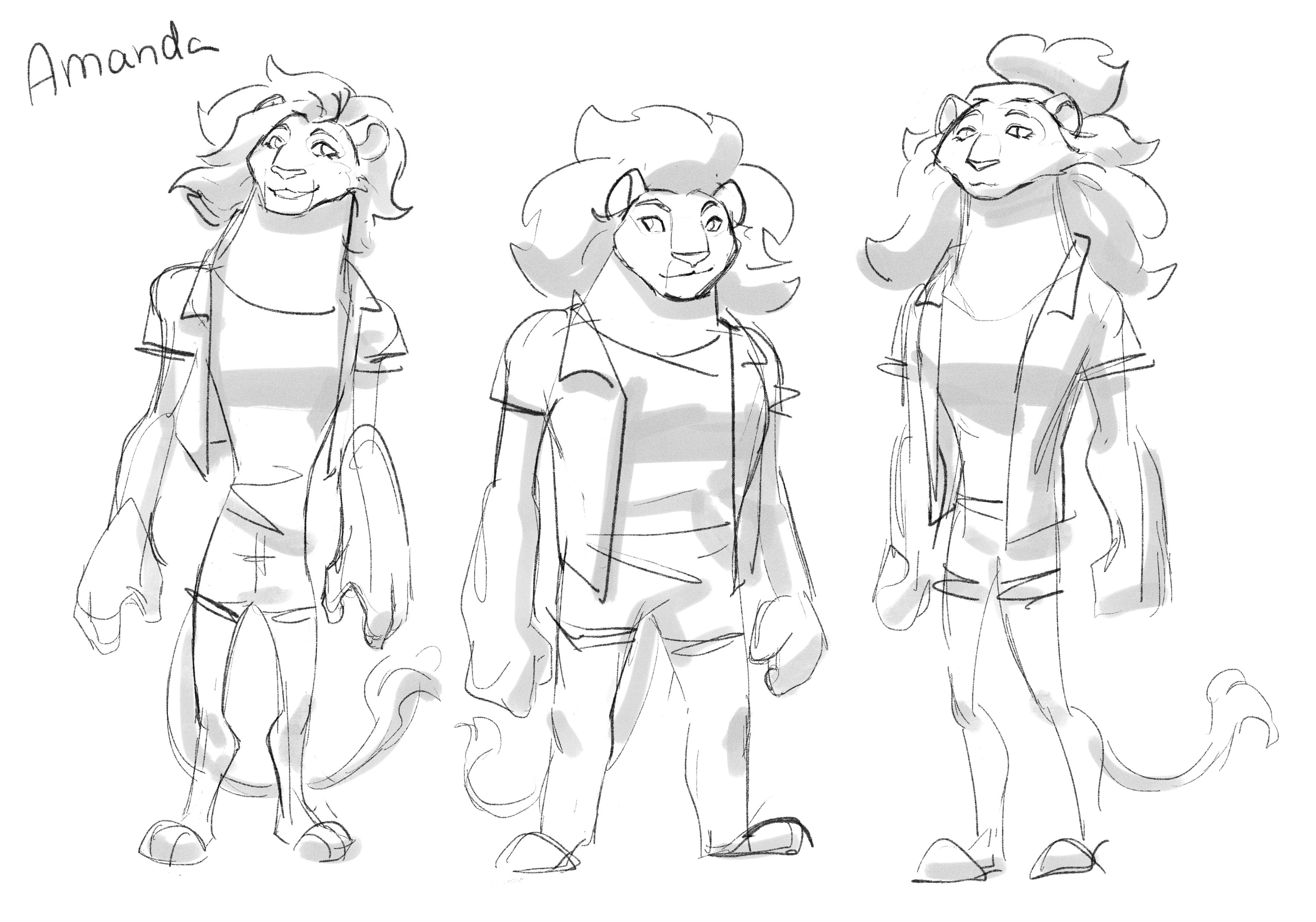 I love the idea of a trans female Lion character because it gives us room to play with the mane.