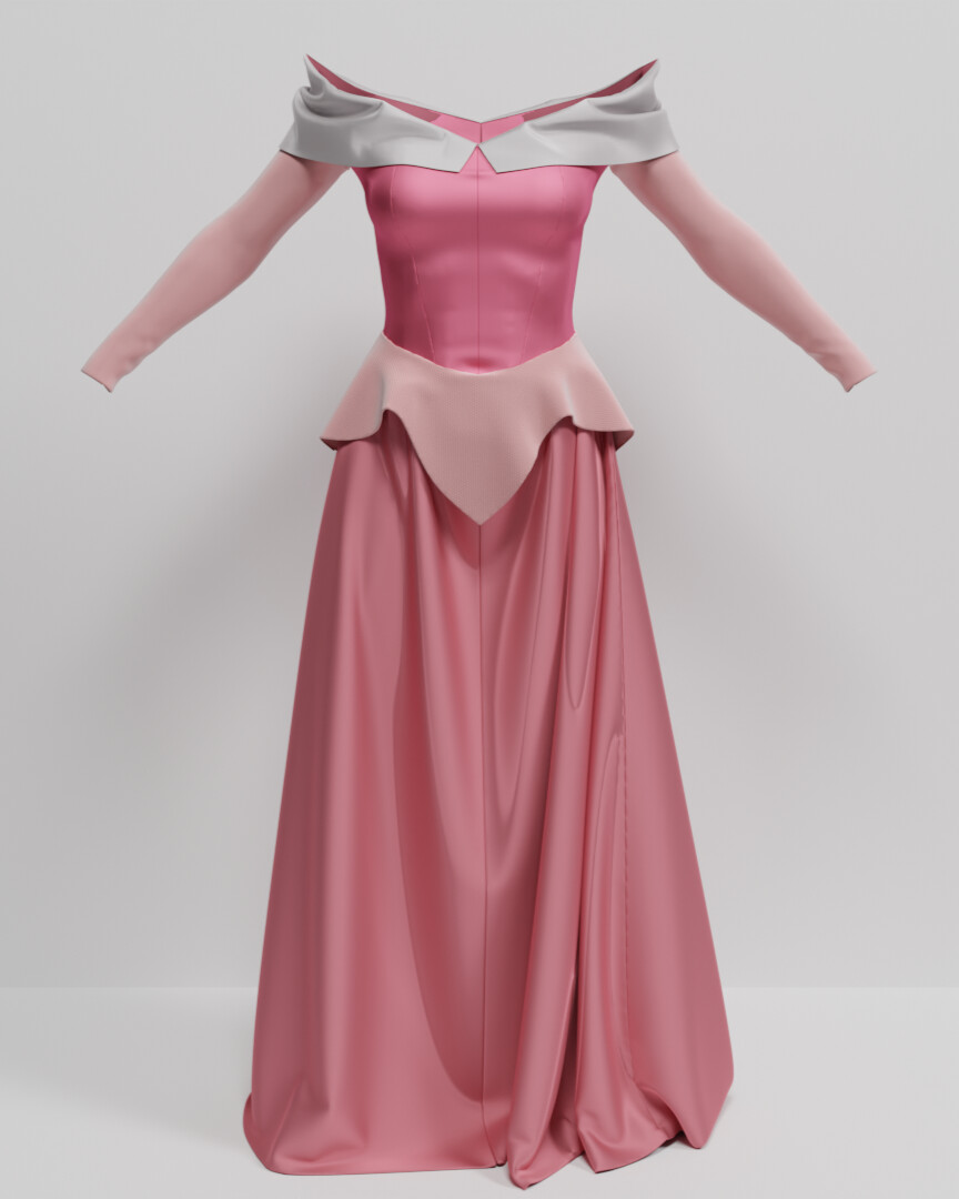 ArtStation - Sleeping Beauty dress, image size:864x1080