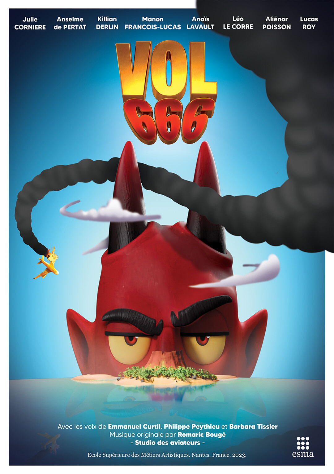 Poster test by mixing 2D and 3D