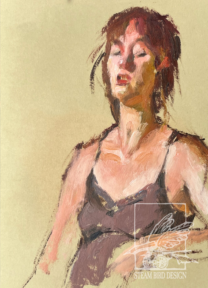 Quick Study from Life # 3 - oil on board