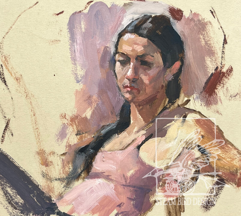 Quick Study from Life # 4 - oil on board