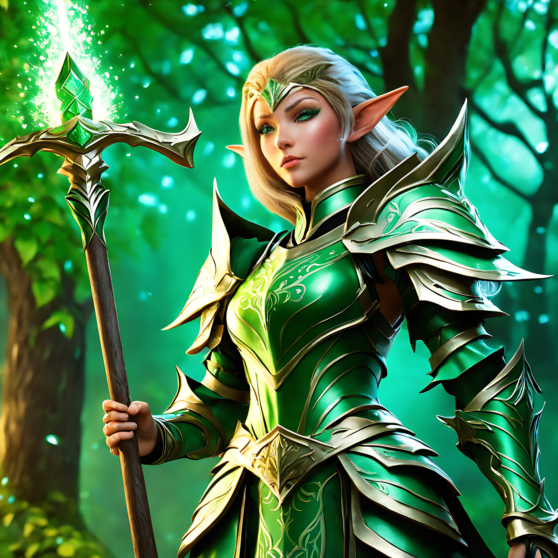 ArtStation The Tunarian Wood Elf Warden