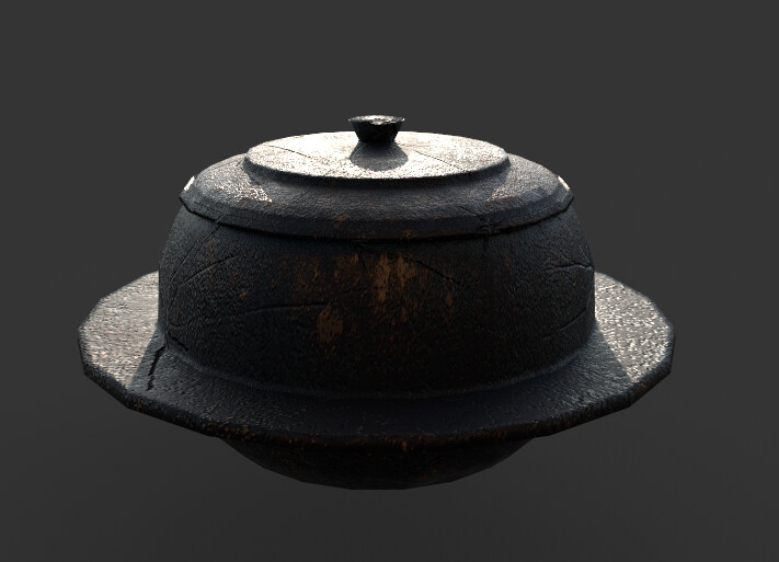ArtStation Korean traditional cauldron made of cast iron (조선 시대 가마솥) [3D]