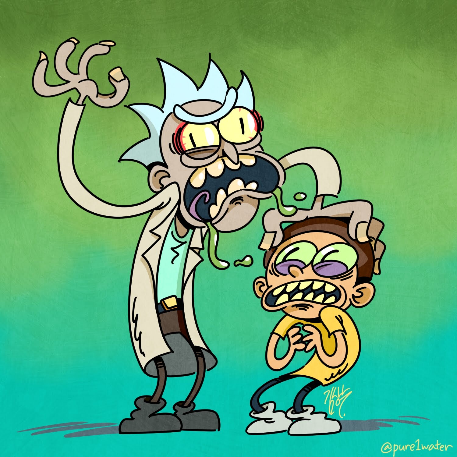 ArtStation 100 years Rick and Morty - Main Image