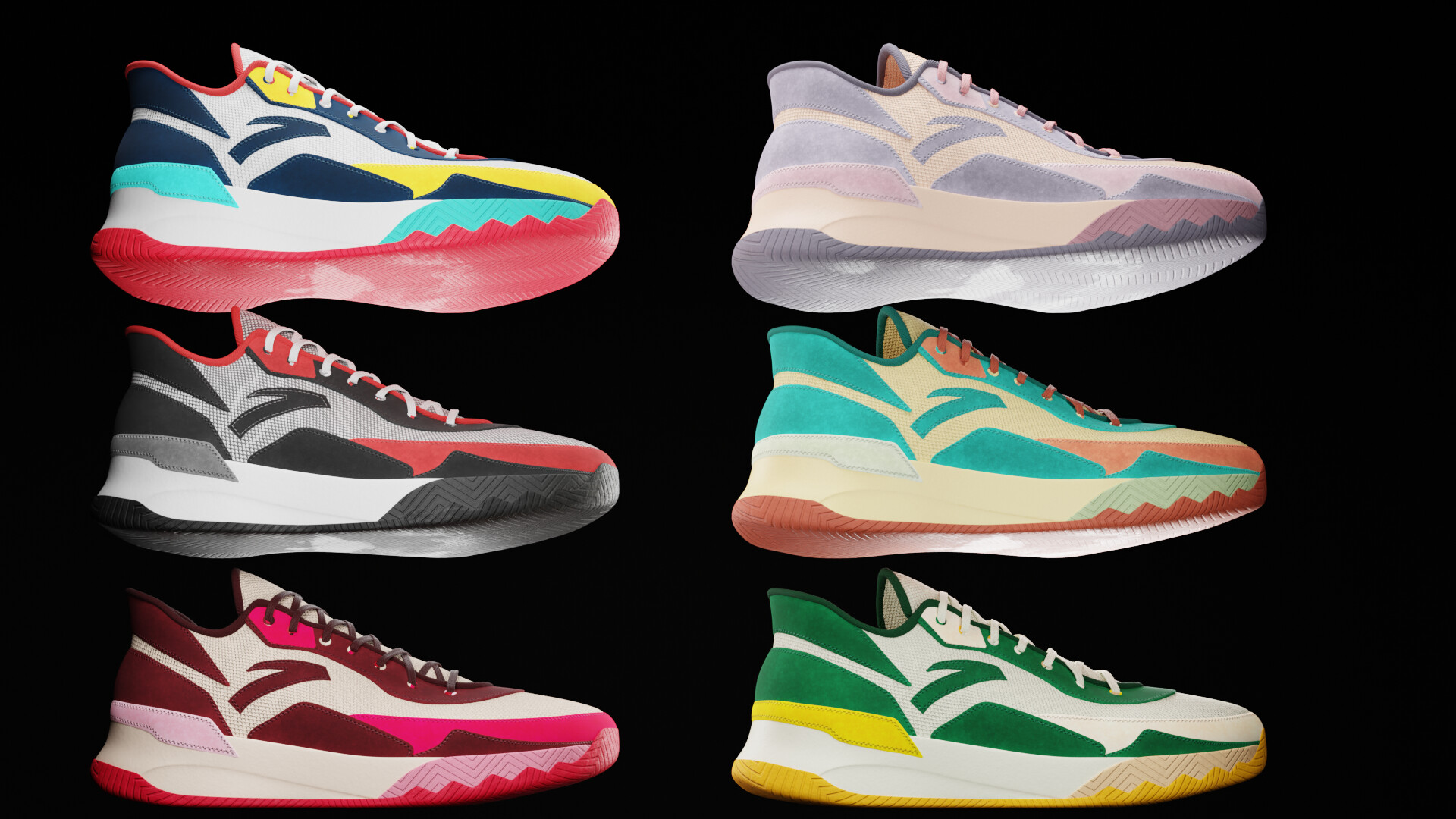 ArtStation - Athletic Sneakers 6 Pieces Collection
