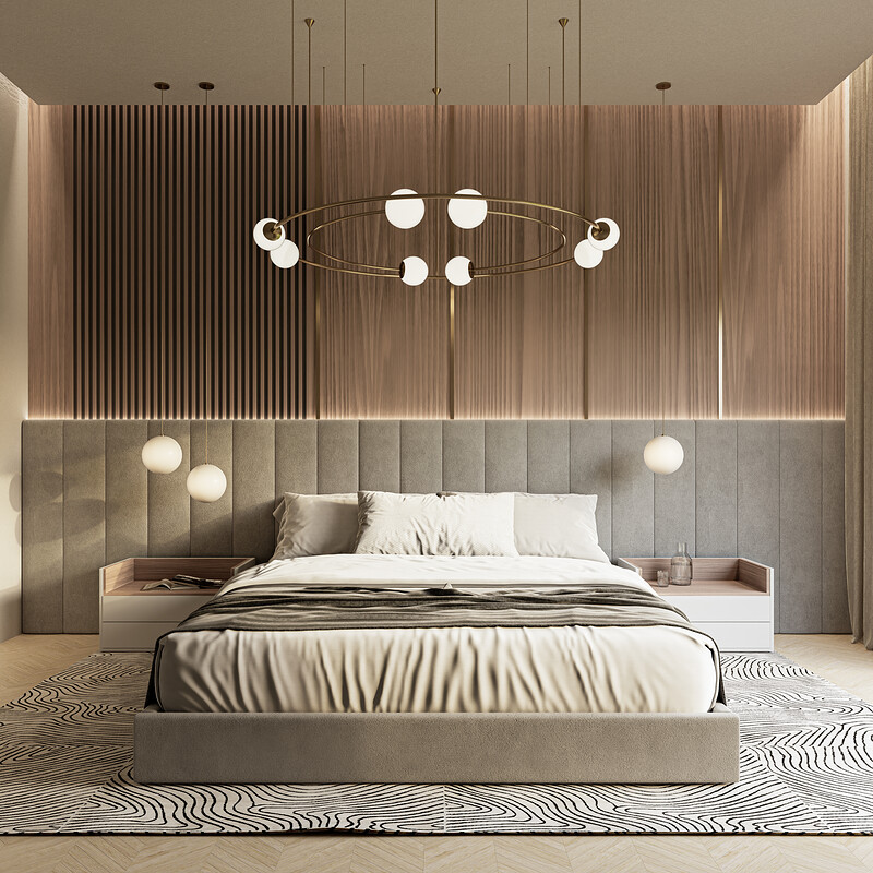Beautiful Warm Master Bedroom Design, Marbella