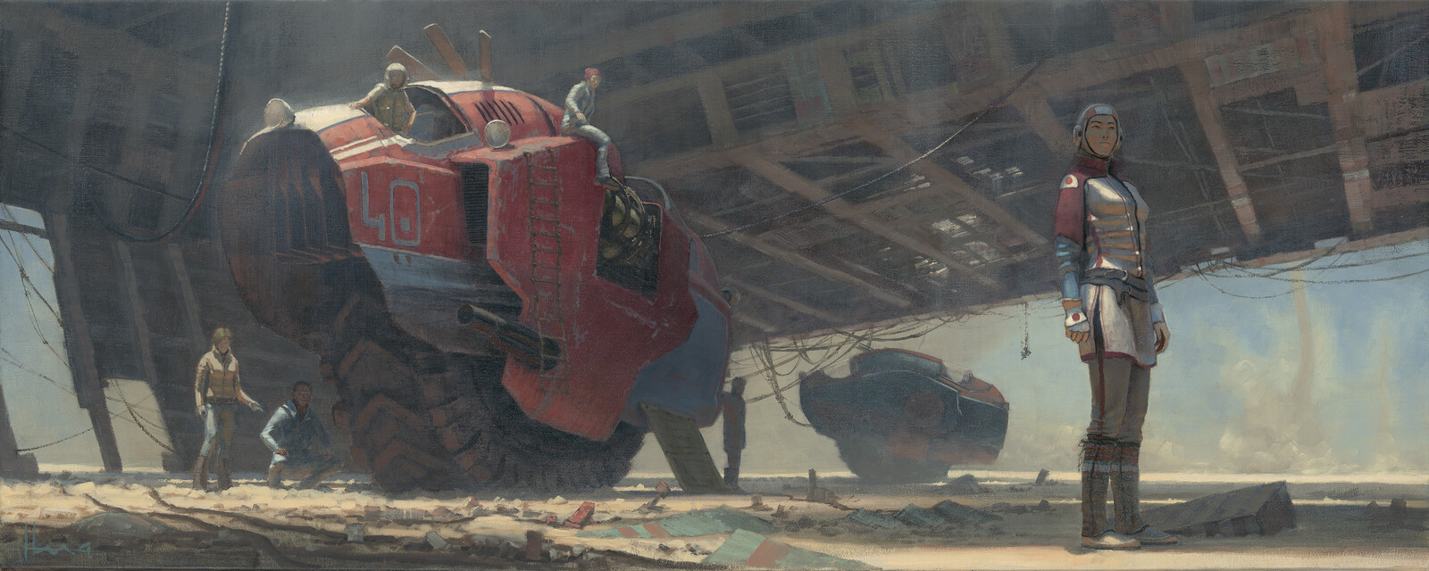 Full oil painting . 40" x 16"