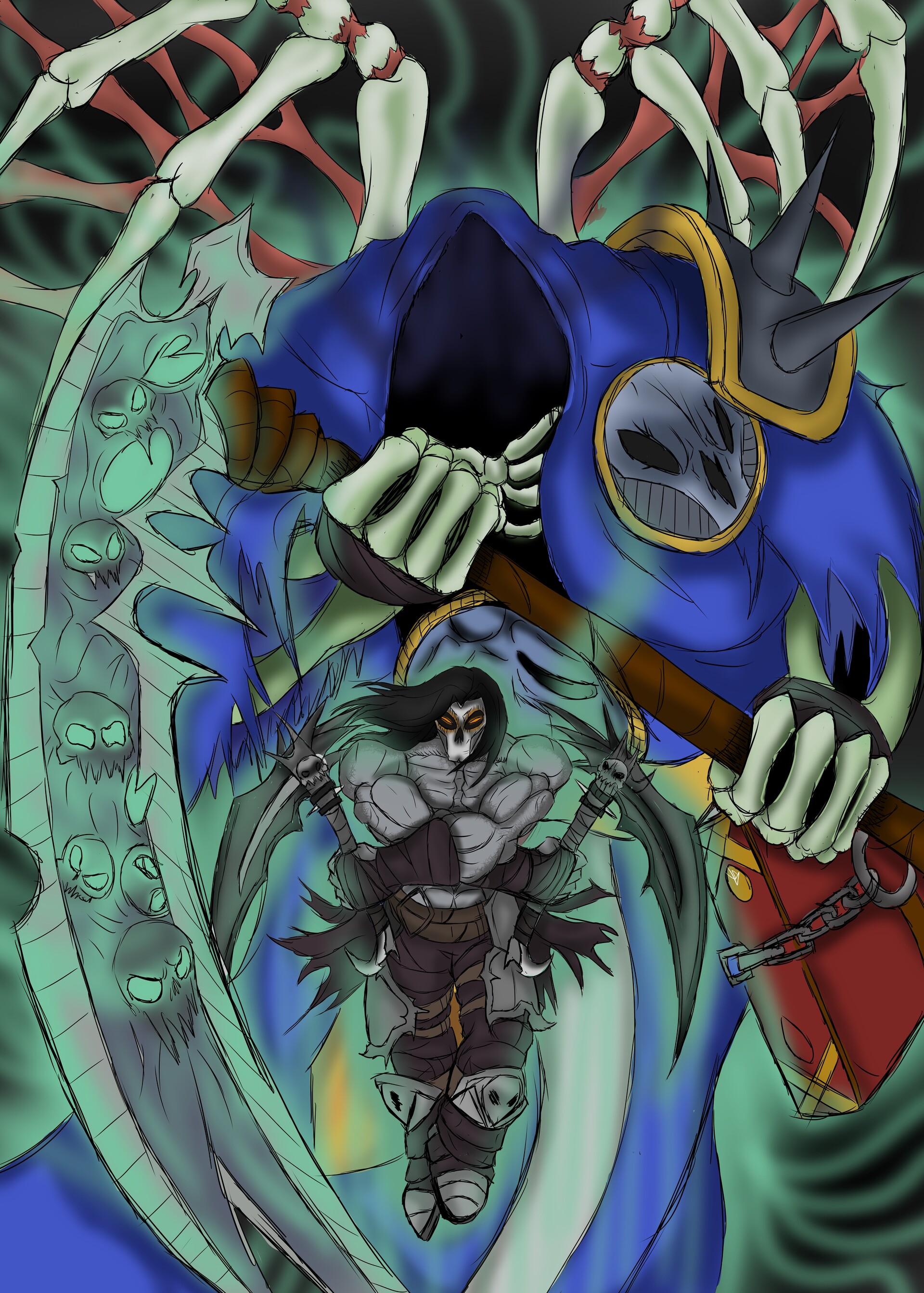 Darksiders 2 Death Drawing