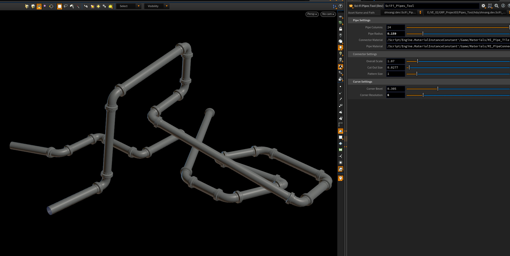 Pipe Tool made in Houdini