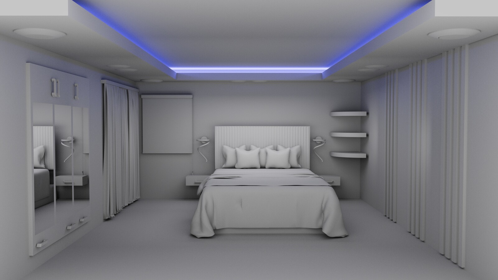 grayscale render