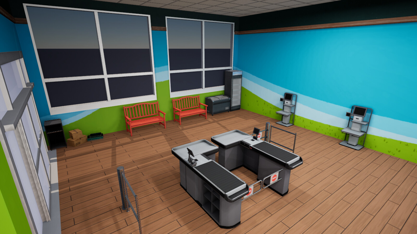 Checkout area
