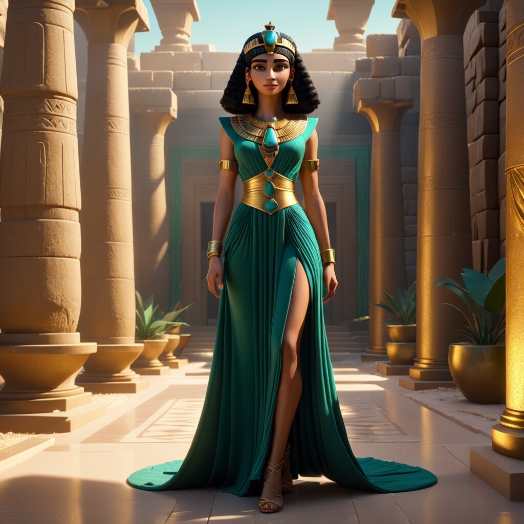 green cleopatra dress Cleopatra Dress – ALYNA STORE main image 0