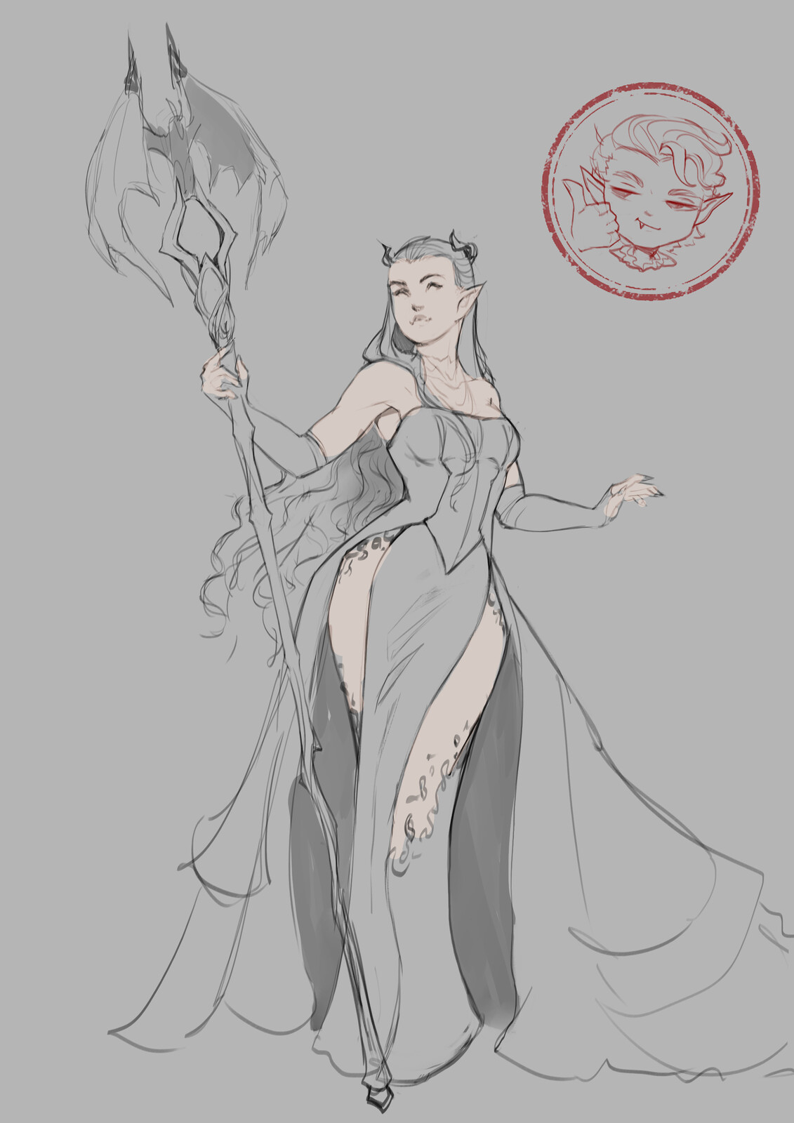 Clean sketch + stamp