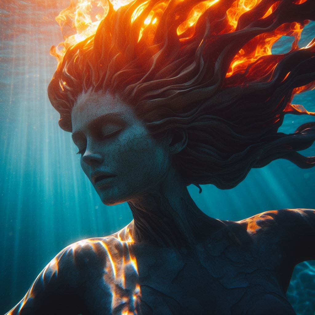 ArtStation - Underwater Fire - AI-generated art