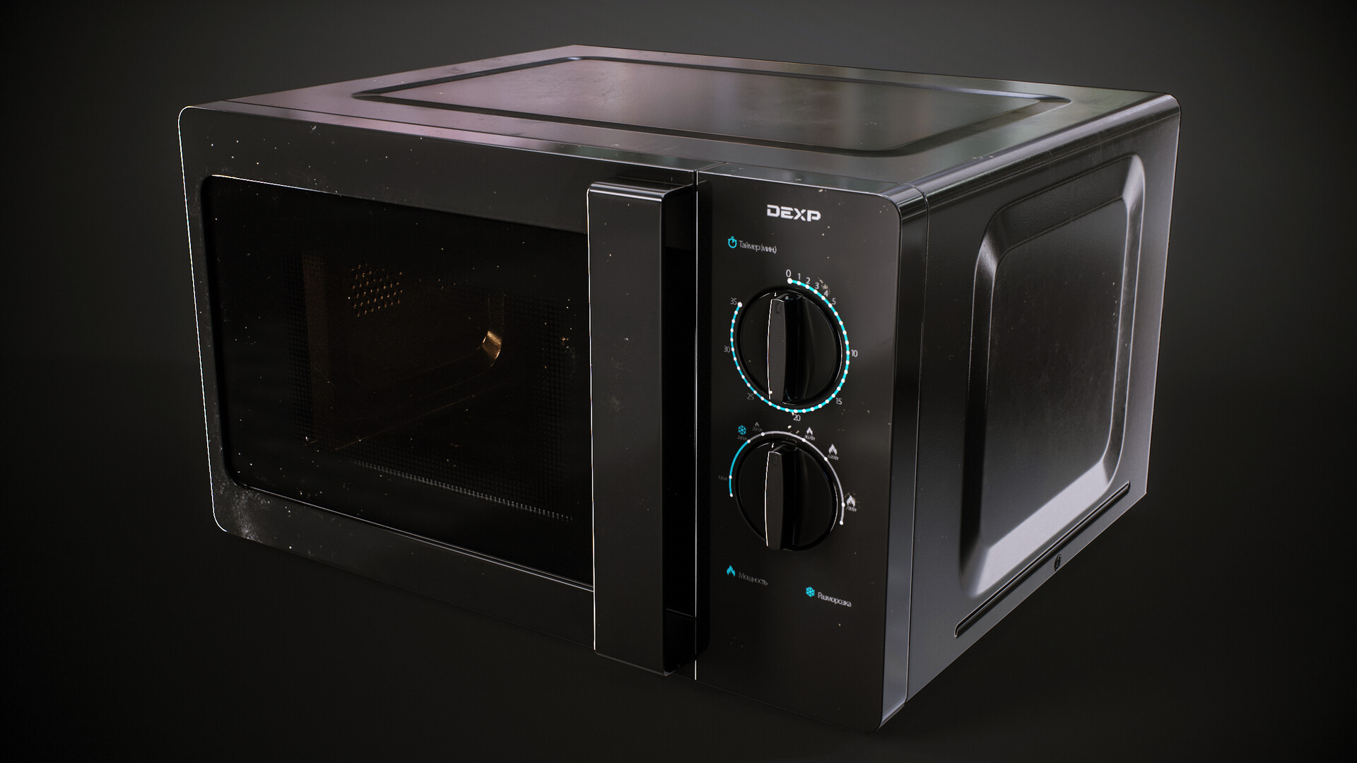 New White Compact Microwave Oven 3D model