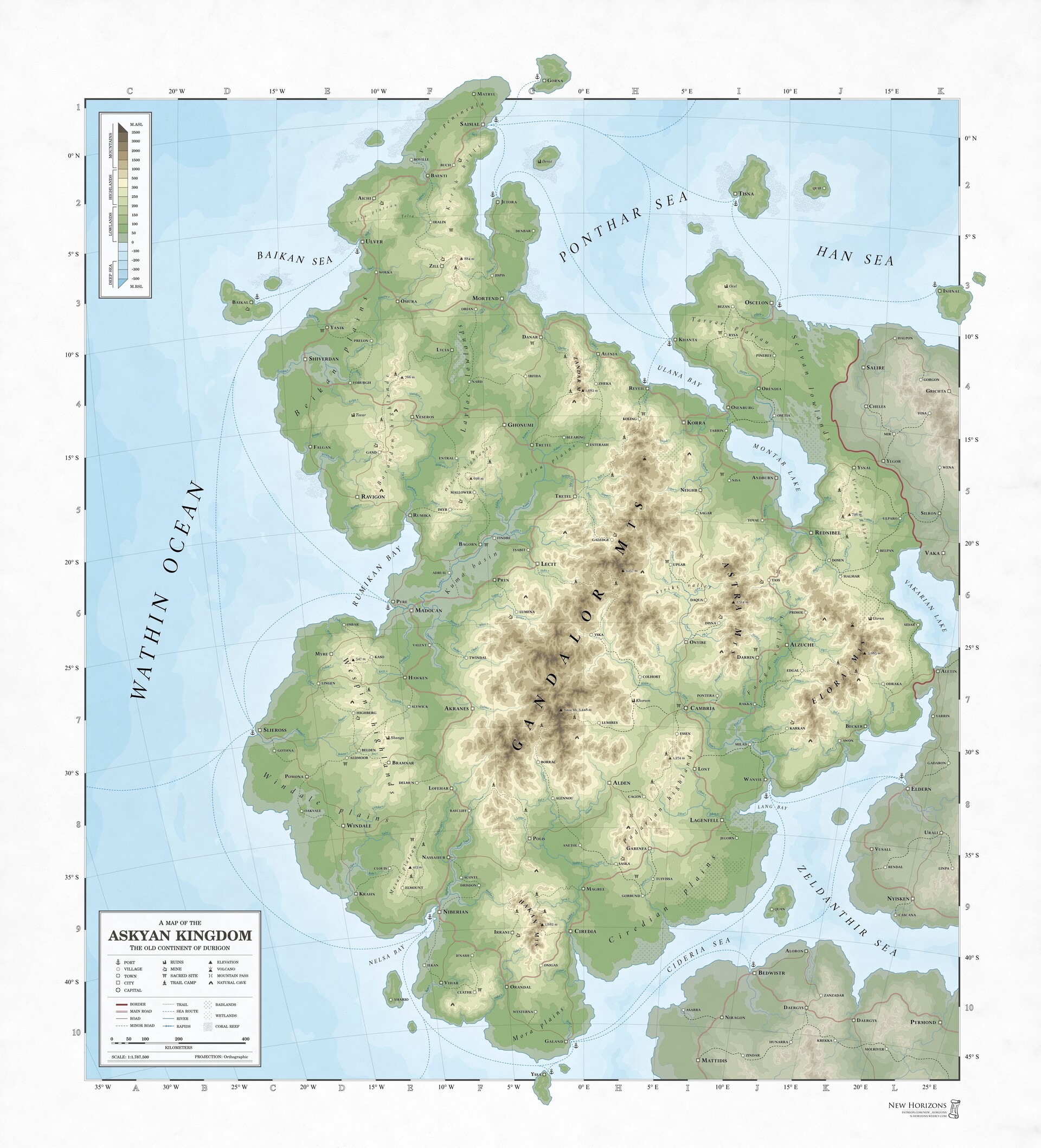 ArtStation - Askyan Kingdom physical map