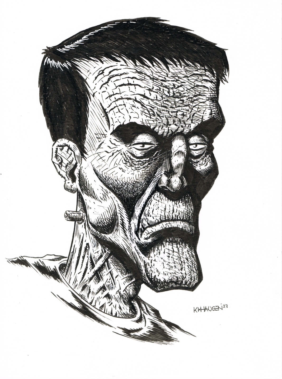 Frank's Monster - 9x12 Sketch