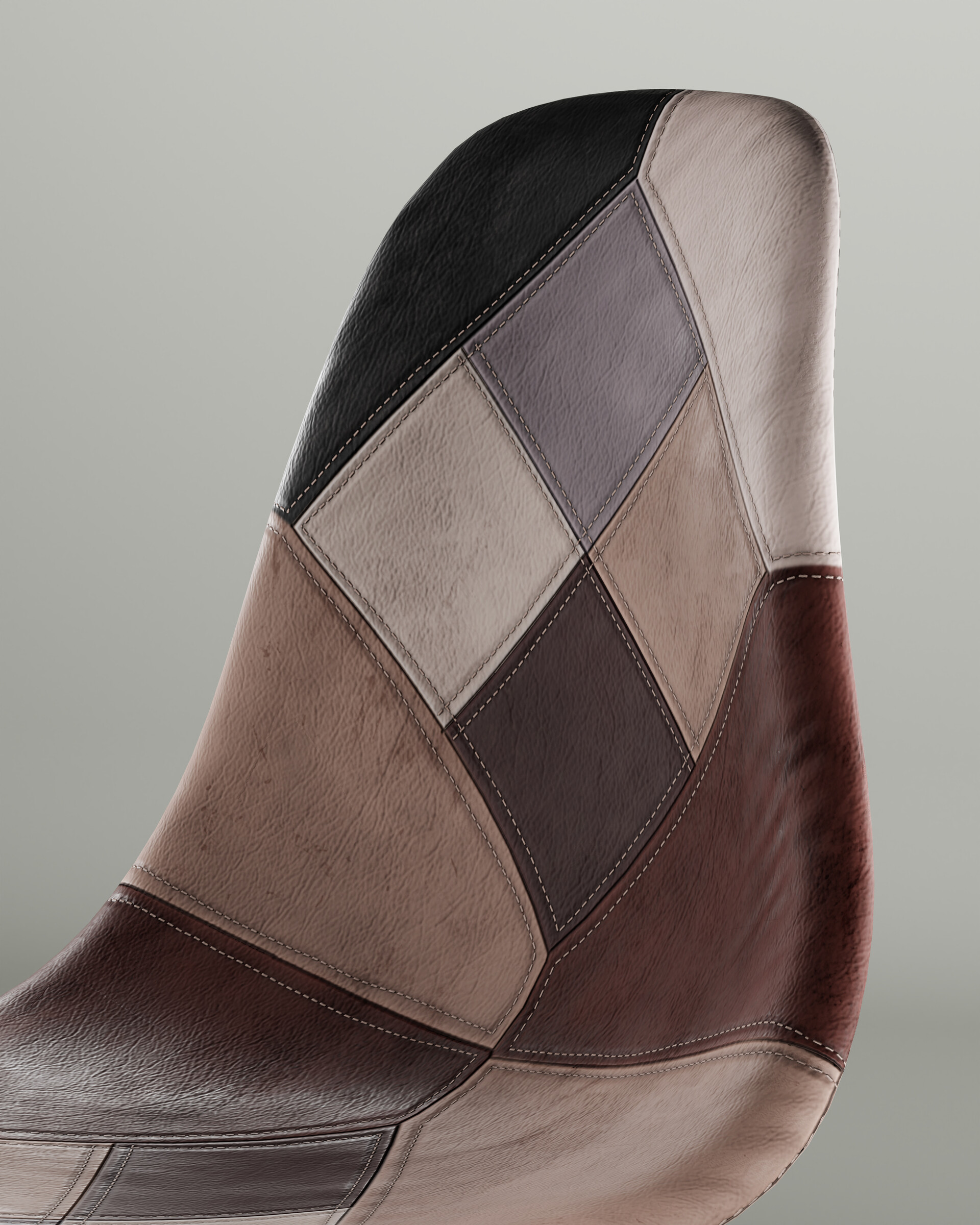 Harsh Koshiya Patchwork Leatherette Dining Chair