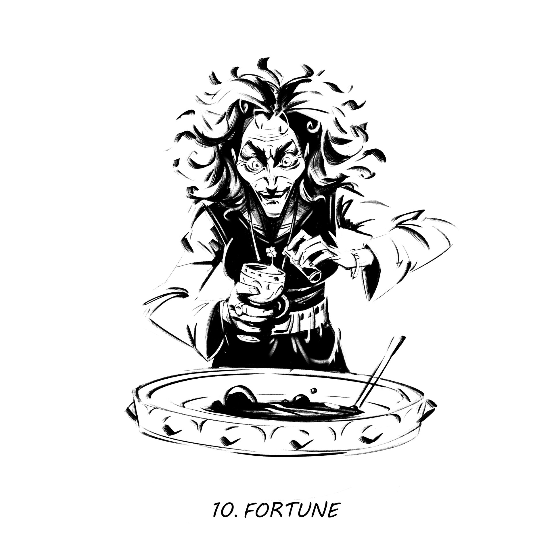 ArtStation Inktober Results Day 10 FORTUNE