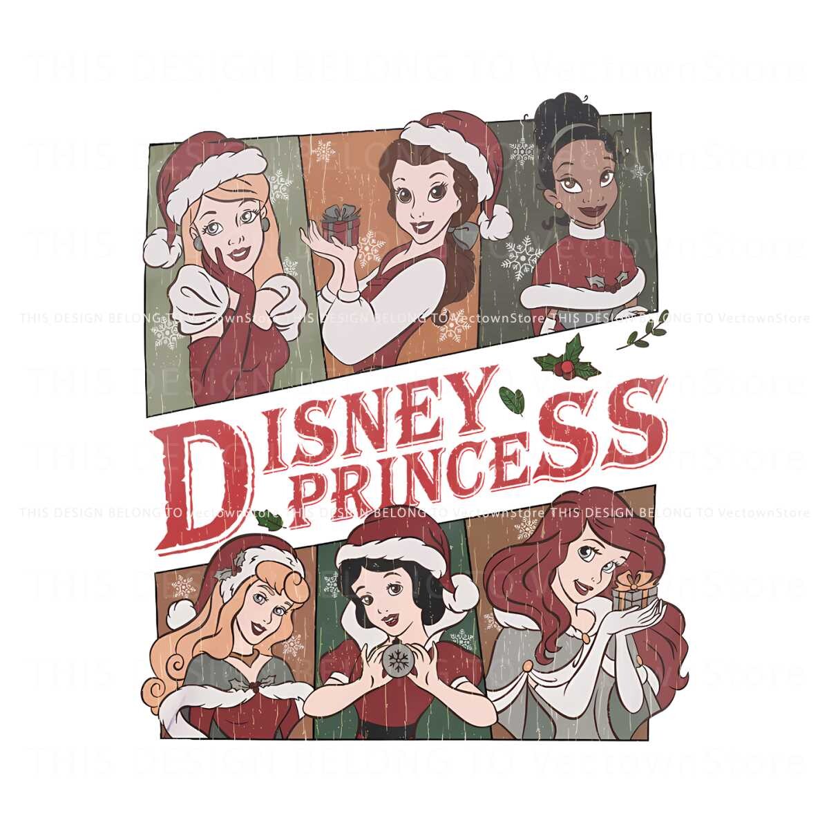 ArtStation - Retro Disney Princess Christmas PNG Sublimation Download
