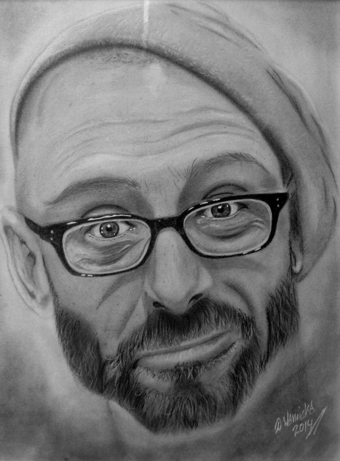 Chuck Palahniuk (2014, DIN A3)

Big inspiration for me personally. He had to get a place in my personal Hall of Fame.
Novellist of Books like "Fight Club", "Snuff", "Survivor" and many more.