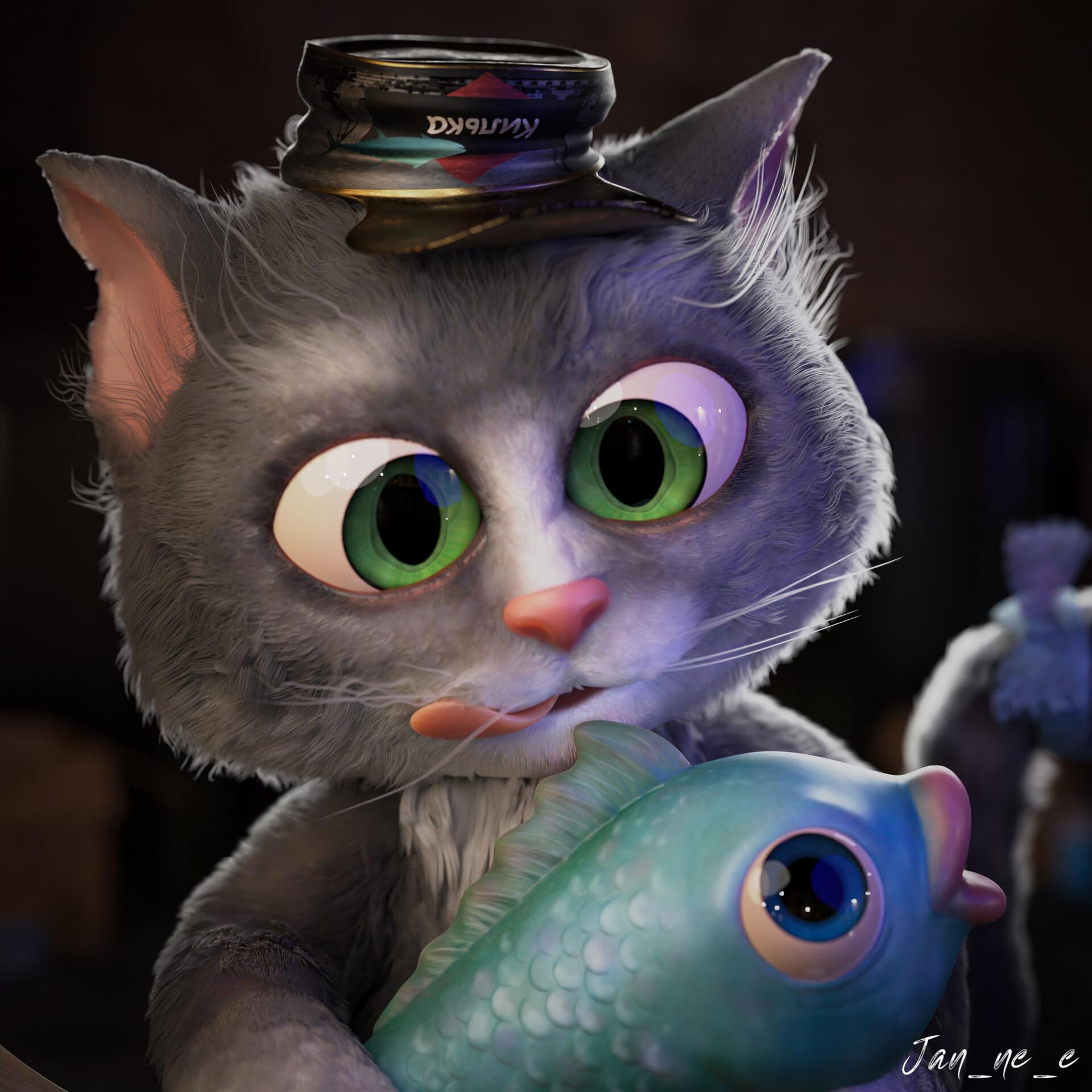 ArtStation - Довольный кот