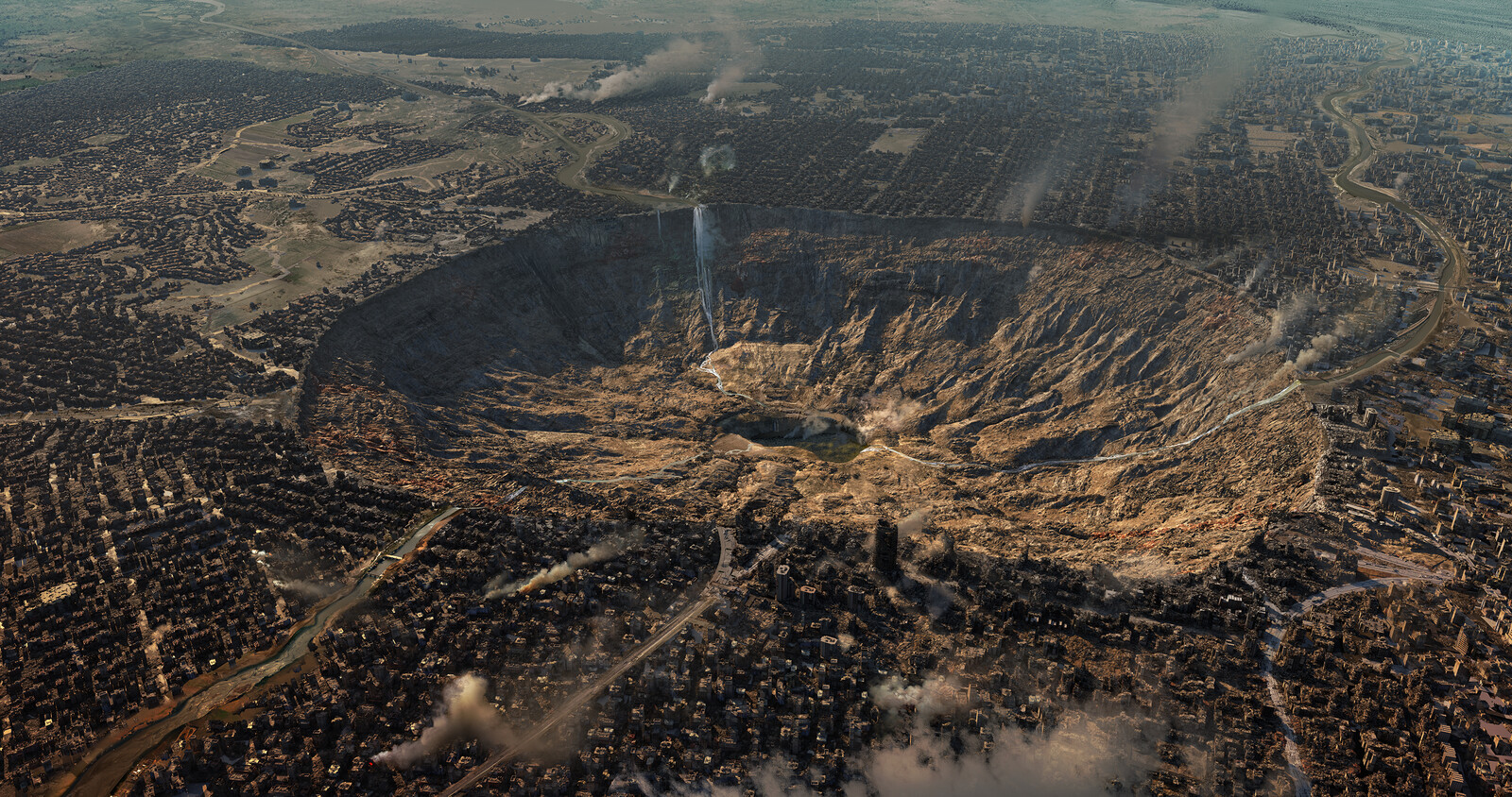 Giant Crater from Resident Evil the Final Chapter