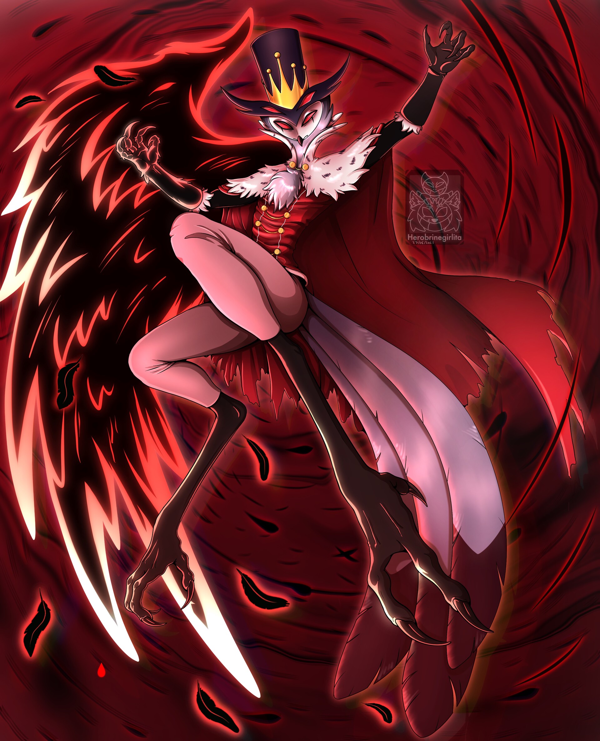Artstation stolas fanart helluva boss