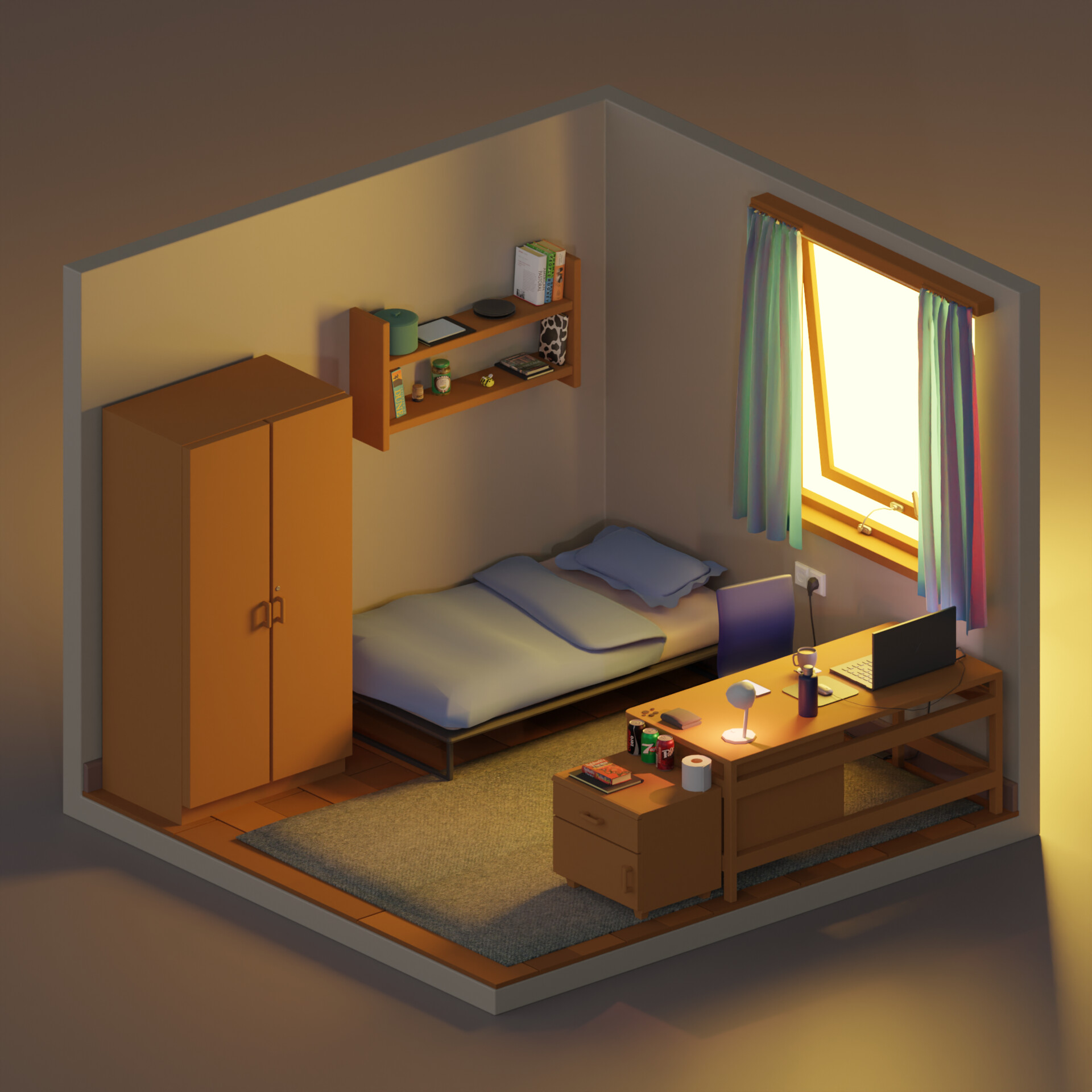 ArtStation - Bora's Dorm Room, Nottingham