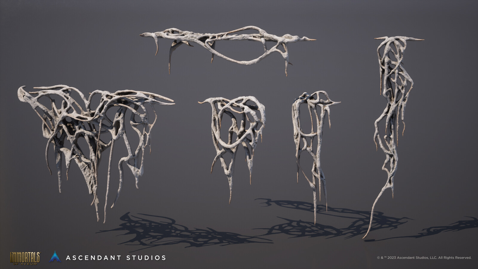 Hanging vines to drape across walls or cover edges.