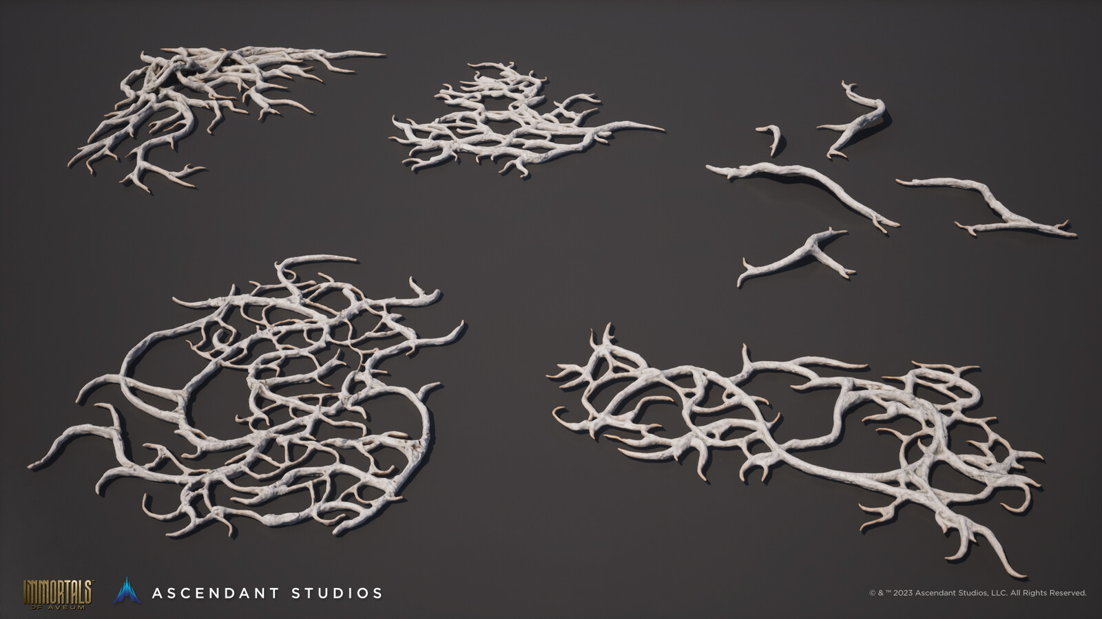 Floor vines with a low profile. Players could freely walk over these, and the vines were often combined to cover large areas.