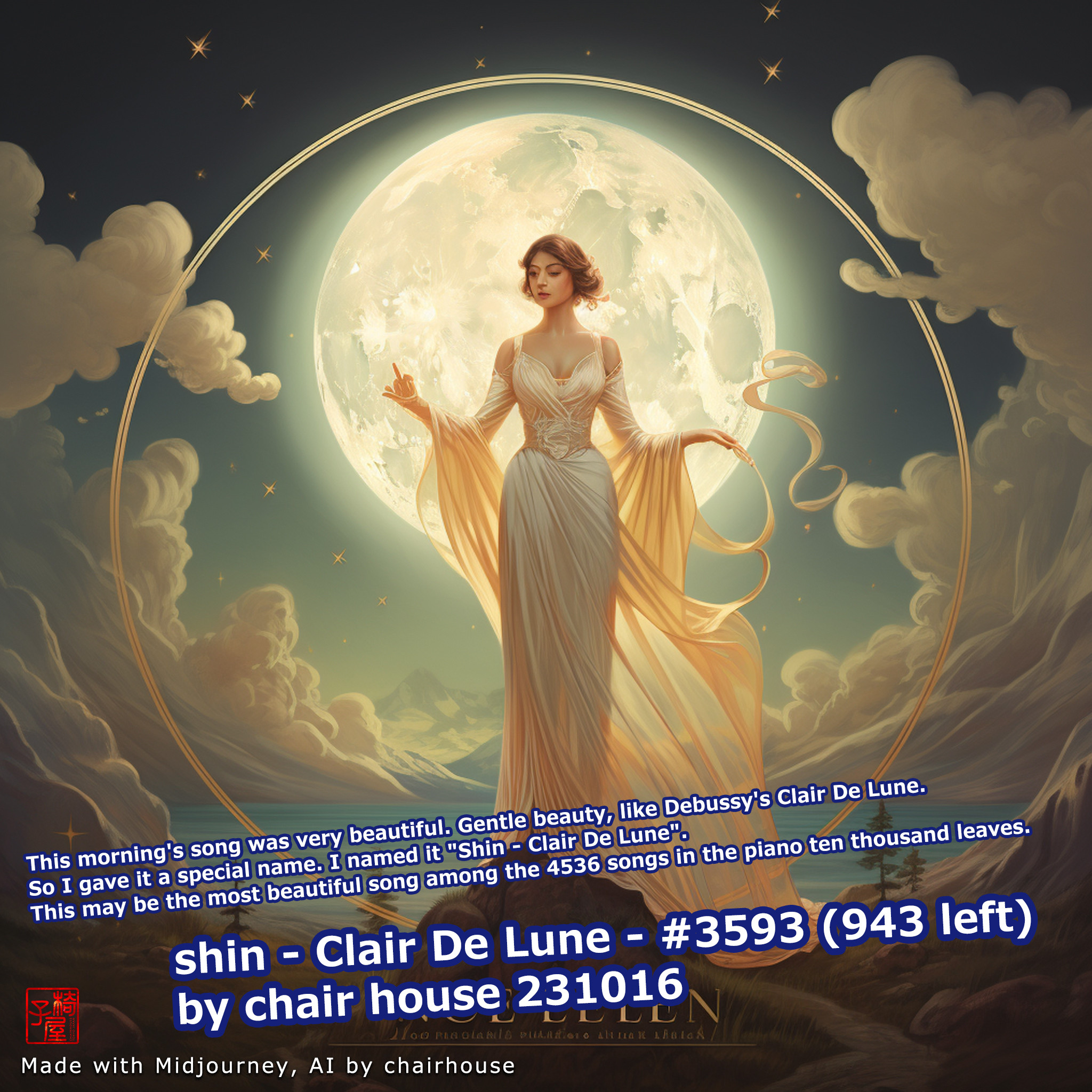 ArtStation - shin - Clair De Lune with #Midjourney 231016