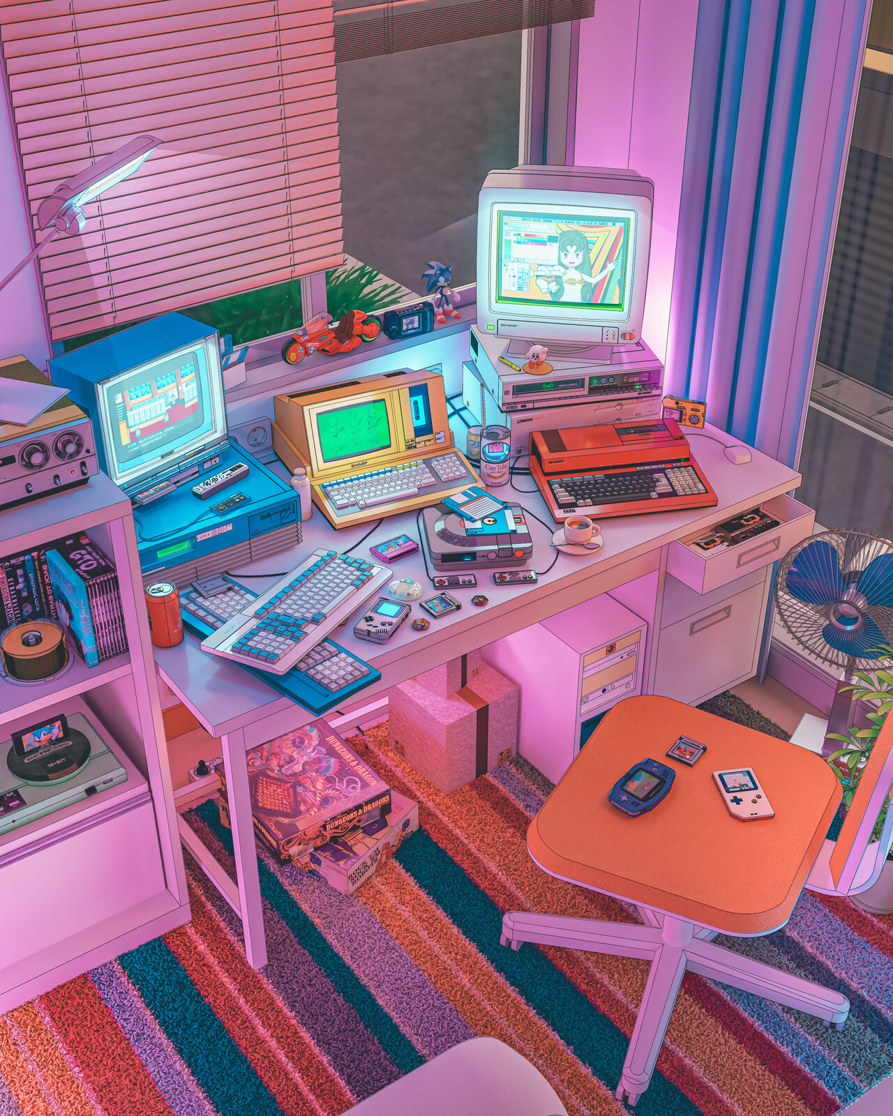 Omorphia Visual - Retro Computer Desk 📺