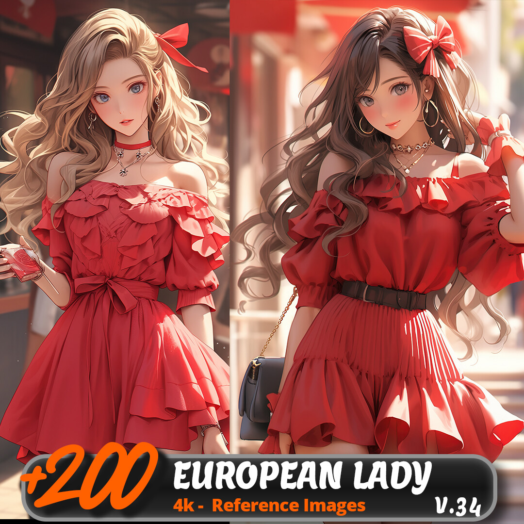 ArtStation - EUROPEAN LADY VOL. 34/ 4K/ Reference Image