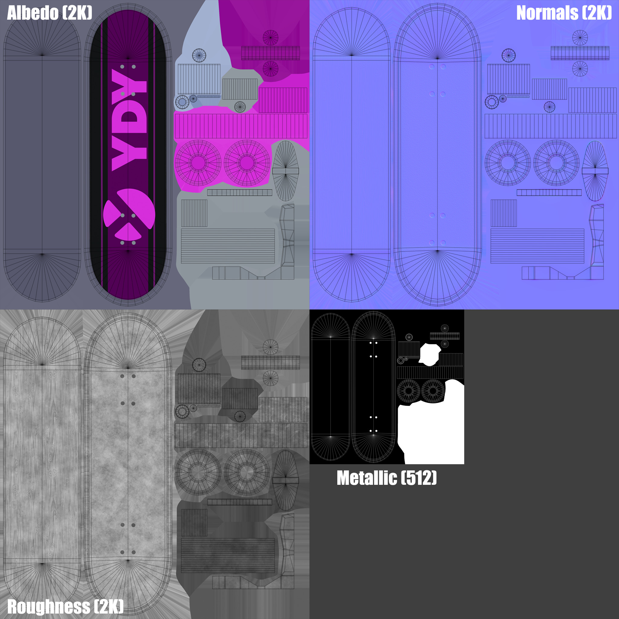 Skateboard: Texture Breakdown