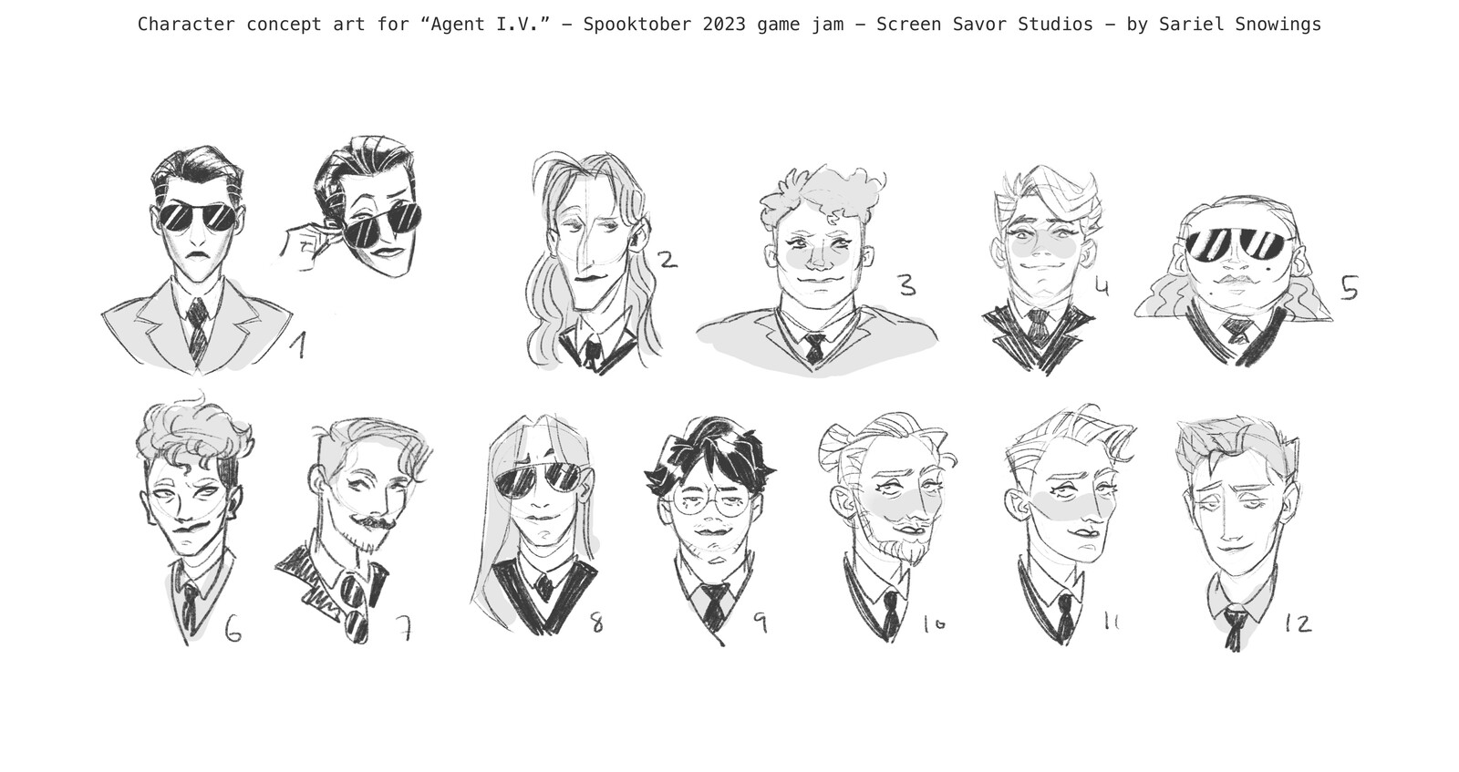 Concept art for F.B.I. agent I.V.